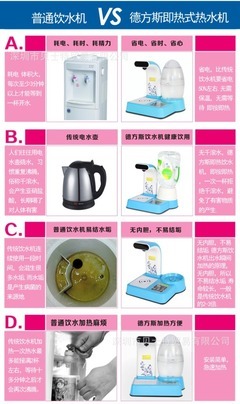 德方斯即熱飲水機WBB-2400 速熱沸騰的臺式小型飲水機